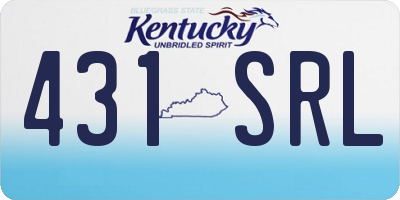 KY license plate 431SRL