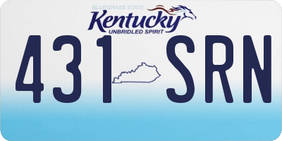KY license plate 431SRN