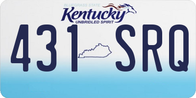 KY license plate 431SRQ