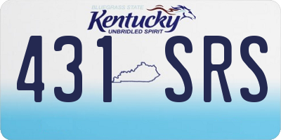 KY license plate 431SRS
