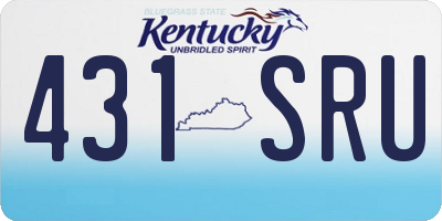 KY license plate 431SRU