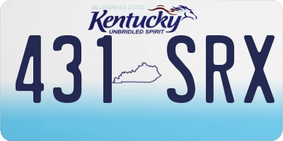 KY license plate 431SRX