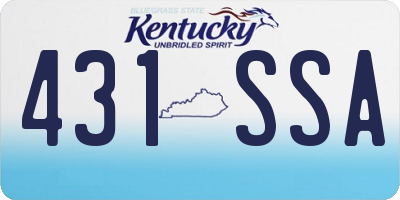 KY license plate 431SSA