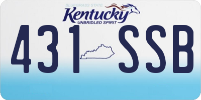 KY license plate 431SSB