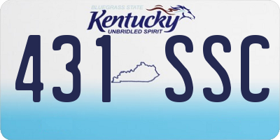 KY license plate 431SSC