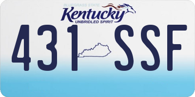 KY license plate 431SSF
