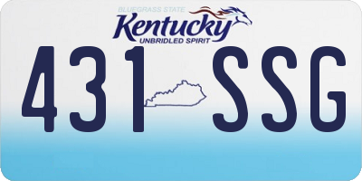 KY license plate 431SSG