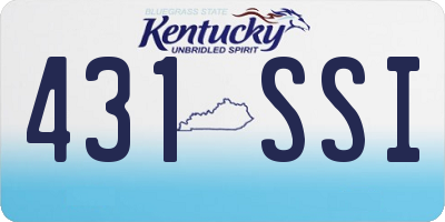 KY license plate 431SSI