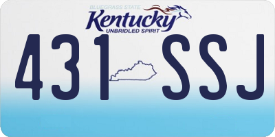 KY license plate 431SSJ