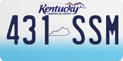 KY license plate 431SSM