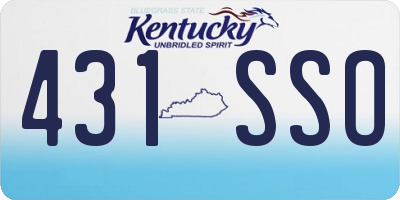 KY license plate 431SSO