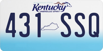 KY license plate 431SSQ