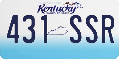KY license plate 431SSR