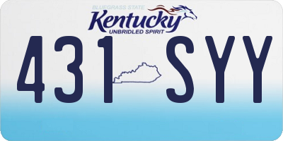 KY license plate 431SYY