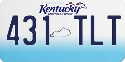 KY license plate 431TLT