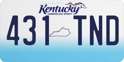 KY license plate 431TND
