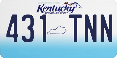 KY license plate 431TNN