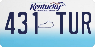 KY license plate 431TUR