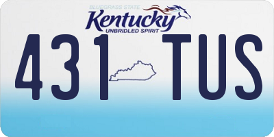 KY license plate 431TUS