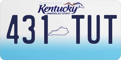 KY license plate 431TUT