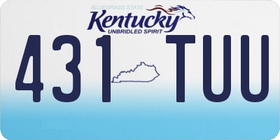 KY license plate 431TUU