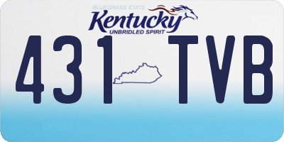 KY license plate 431TVB