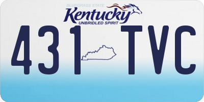 KY license plate 431TVC
