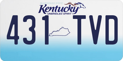 KY license plate 431TVD