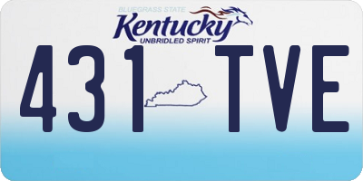 KY license plate 431TVE