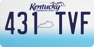 KY license plate 431TVF