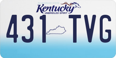 KY license plate 431TVG