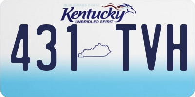 KY license plate 431TVH