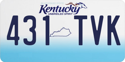 KY license plate 431TVK