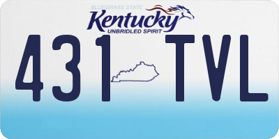 KY license plate 431TVL
