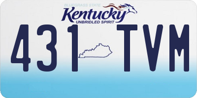 KY license plate 431TVM