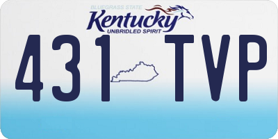 KY license plate 431TVP