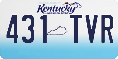 KY license plate 431TVR