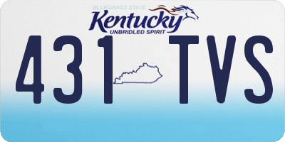 KY license plate 431TVS