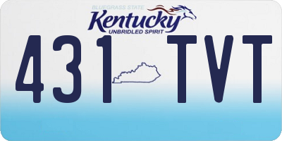 KY license plate 431TVT
