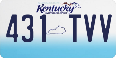 KY license plate 431TVV