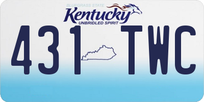 KY license plate 431TWC