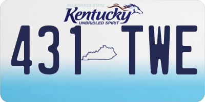 KY license plate 431TWE