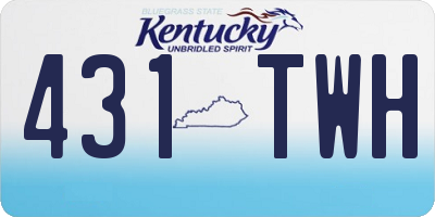 KY license plate 431TWH