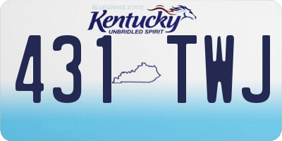 KY license plate 431TWJ