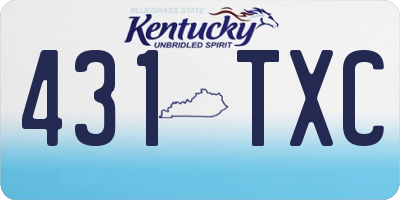 KY license plate 431TXC