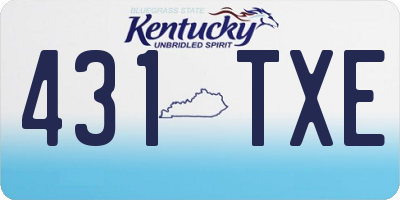 KY license plate 431TXE