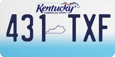 KY license plate 431TXF