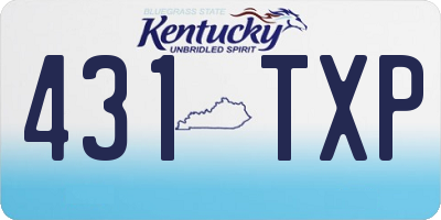 KY license plate 431TXP
