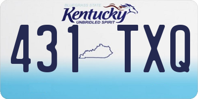 KY license plate 431TXQ