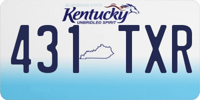 KY license plate 431TXR